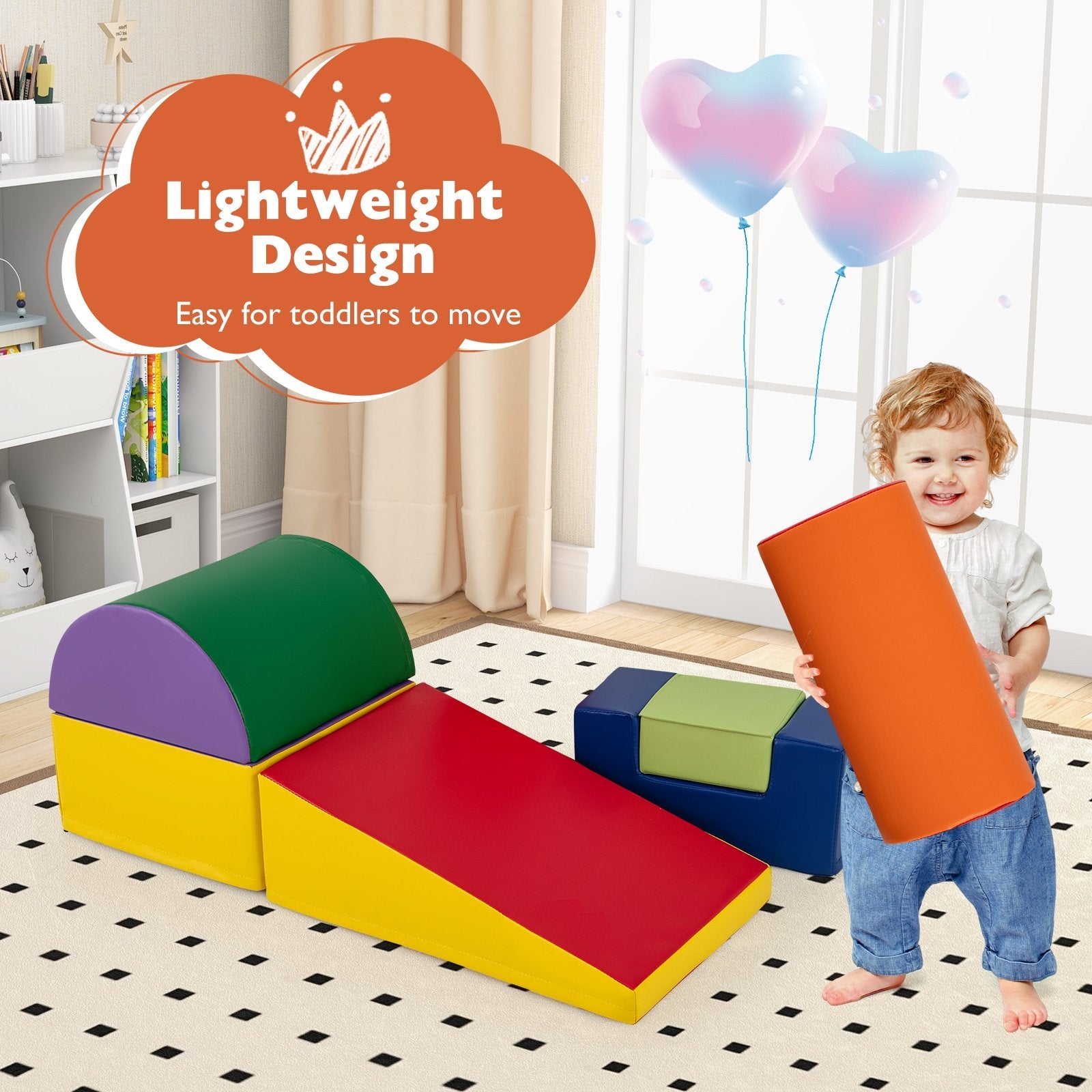 6 Pieces Foam Climbing Blocks Indoor Climb and Crawl Activity Playset with Rectangles, Purple Climbers & Slides at Gallery Canada