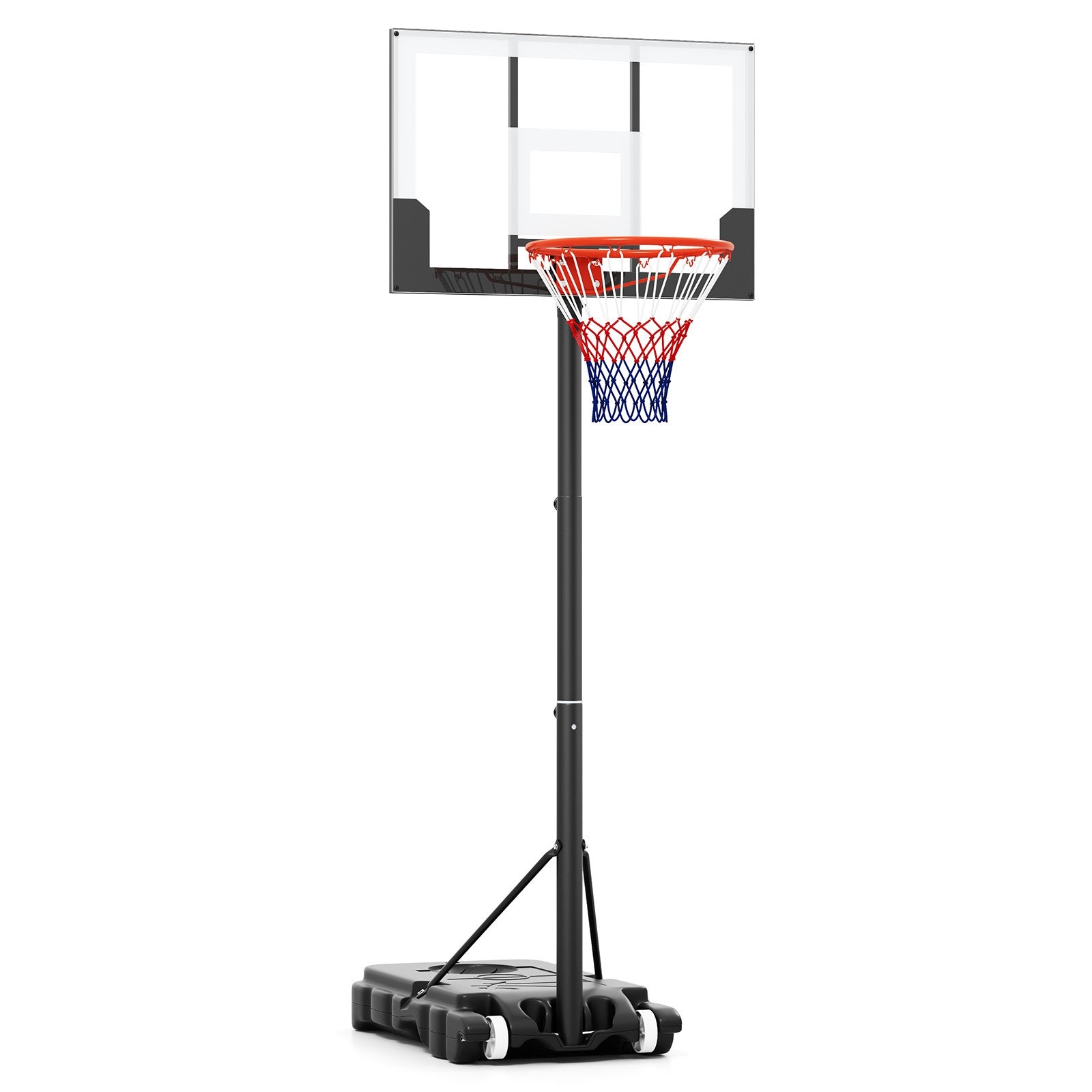 3.3-7 Feet Portable Adjustable Outdoor Kids Basketball Hoop Goal System, White Sport Equipments White at Gallery Canada