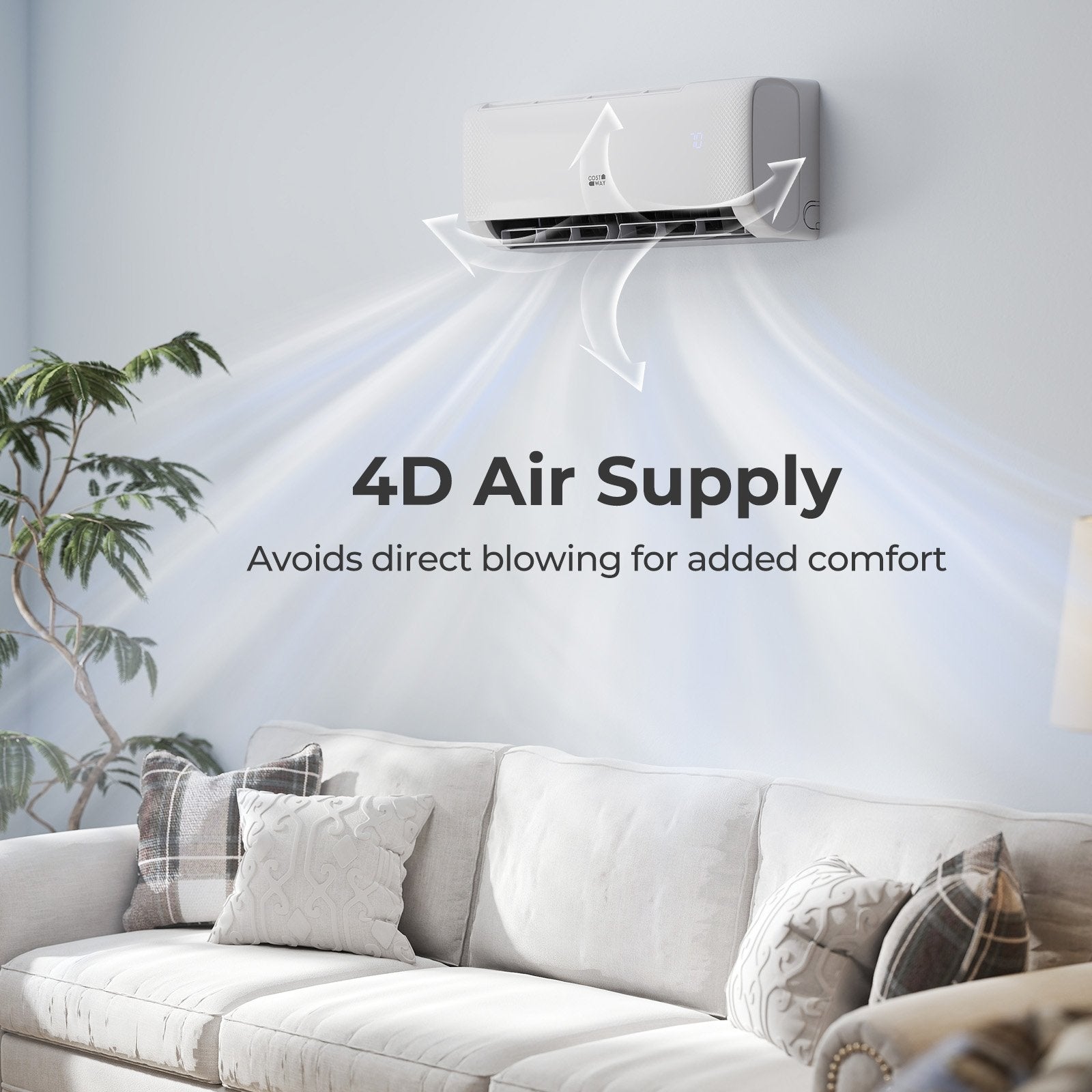 Airtural Series 9100 BTU 20.5 SEER2 WiFi Enabled Mini Split AC 115V Compatible with Alexa, White Mini Split Air Conditioners at Gallery Canada