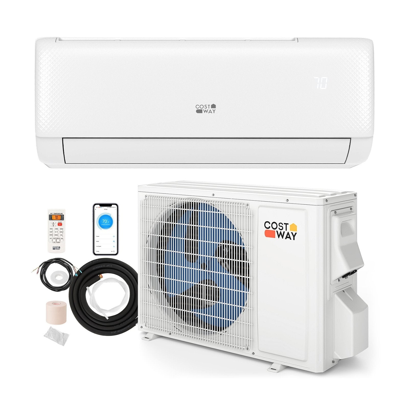 Airtural Series 9100 BTU 20.5 SEER2 WiFi Enabled Mini Split AC 115V Compatible with Alexa, White Mini Split Air Conditioners White at Gallery Canada