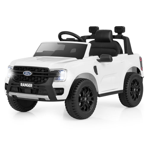 12V Electric Kids Ride on Car Licensed Ford Ranger with Remote Control and Music, White