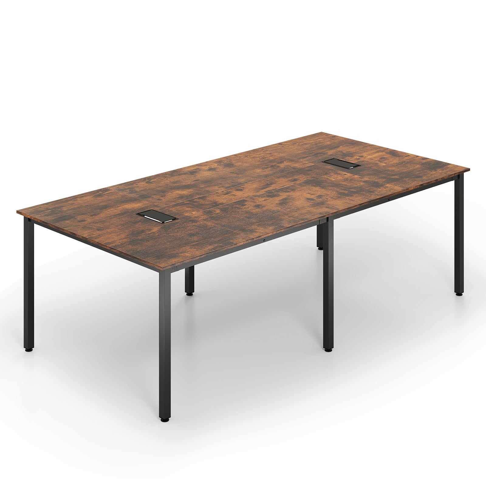 8 FT Conference Room Table Large Meeting Table Seats up to 10 People, Rustic Brown Standing Desks at Gallery Canada
