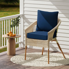 Deep Seat Chair Cushion Pads Set with Rope Belts for Indoor and Outdoor, Blue Outdoor Furniture Accessories Blue at Gallery Canada