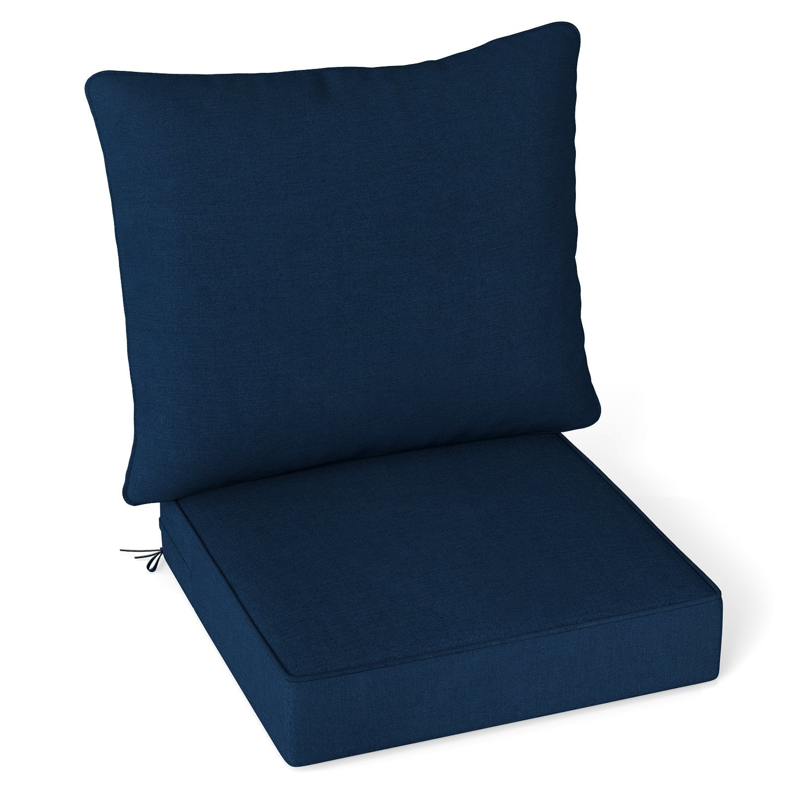 Deep Seat Chair Cushion Pads Set with Rope Belts for Indoor and Outdoor, Blue Outdoor Furniture Accessories Blue at Gallery Canada