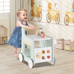 2-in-1 Baby Walker with Storage and Ice Creams for 1+ Years Old, Light Green Baby Activity Light Green at Gallery Canada