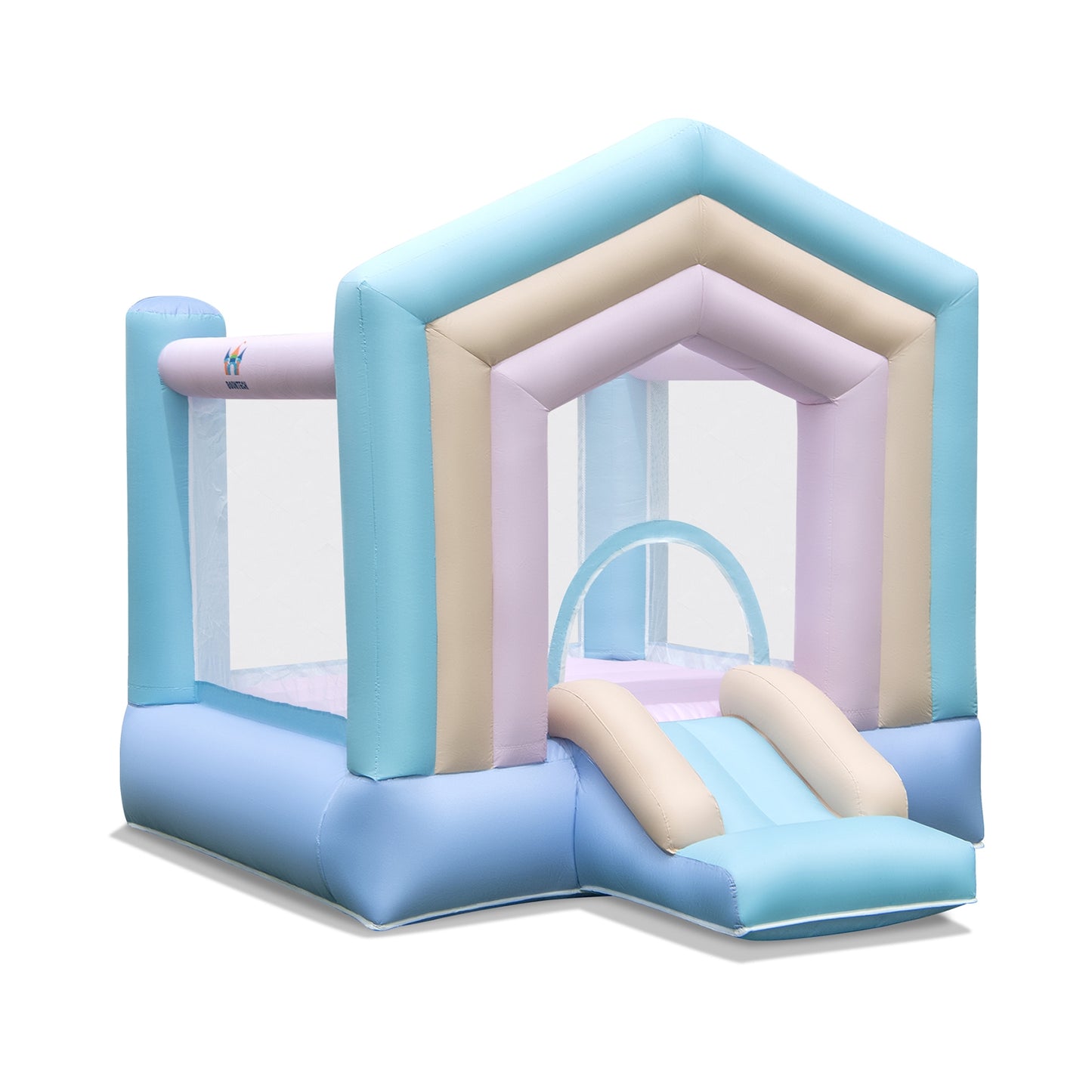 Kids Bounce House with Slide and Basketball Rim Bouncy Castle for Party without Blower, Multicolor Bounce House Multicolor  at Gallery Canada