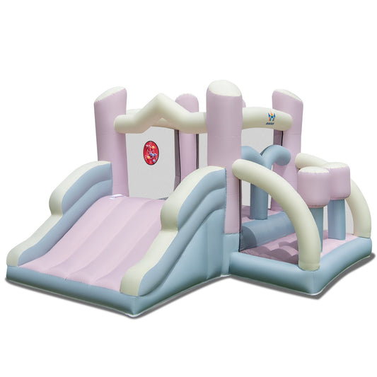 Kids Bounce House with Slide and 2 Boxing Columns Bouncy Castle for Party without Blower, Multicolor Bounce House Multicolor  at Gallery Canada