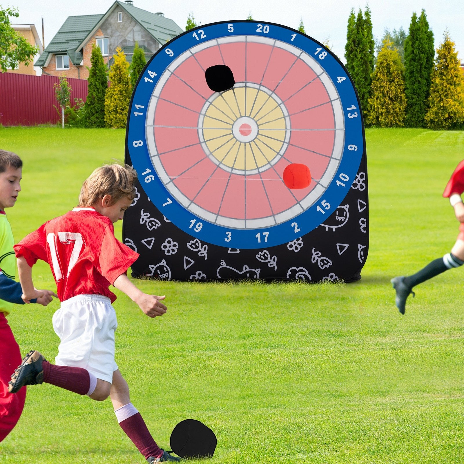 Large Dart Board for Kids with 4 Kick Balls, Black Lawn Games   at Gallery Canada