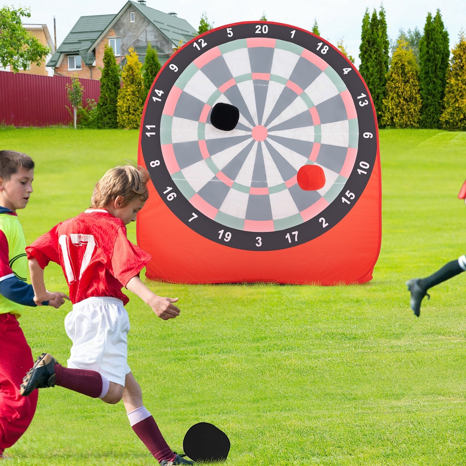 Large Dart Board for Kids with 4 Kick Balls, Red Lawn Games   at Gallery Canada