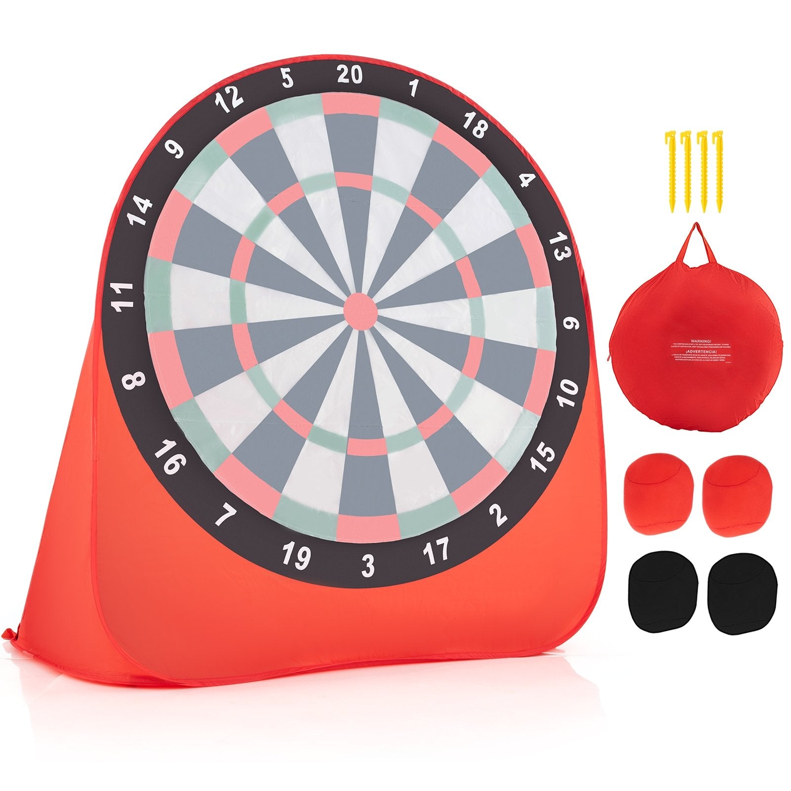 Large Dart Board for Kids with 4 Kick Balls, Red Lawn Games   at Gallery Canada