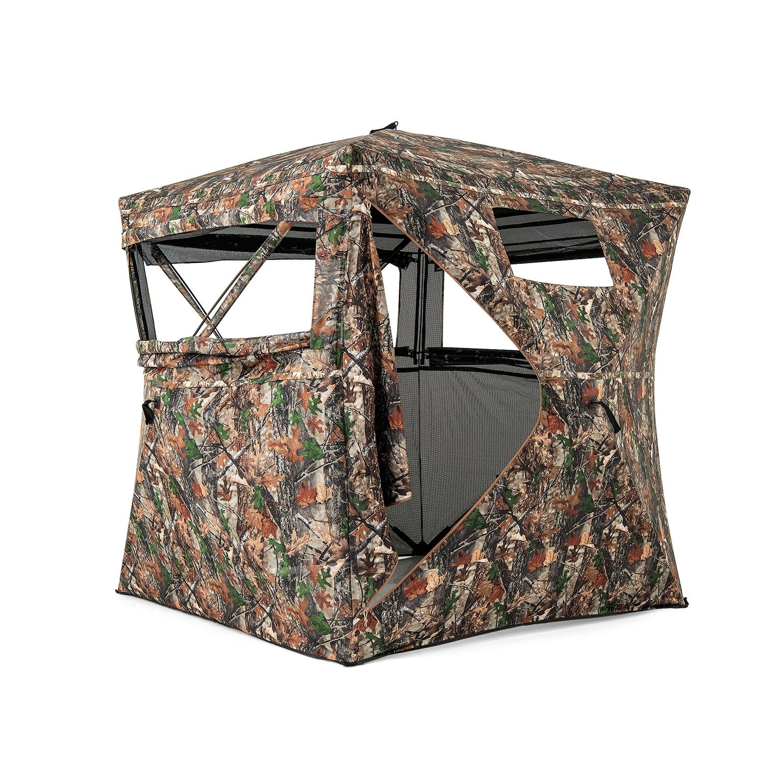 82 Inch Tall Hunting Blind 270° One Way See Through Ground Tent for 3-4 People, Camouflage Tents Camouflage  at Gallery Canada