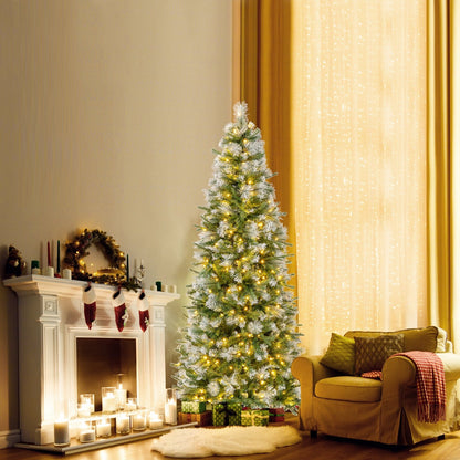 6/7.5/9 FT Artificial Christmas Tree with Warm-White LED Lights-S, Green Christmas Tree   at Gallery Canada