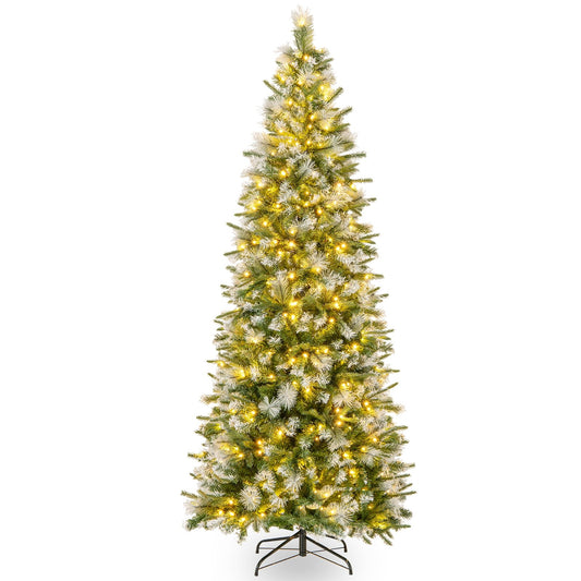 6/7.5/9 FT Artificial Christmas Tree with Warm-White LED Lights-M, Green Christmas Tree 2.9 x 7.5 Green  at Gallery Canada