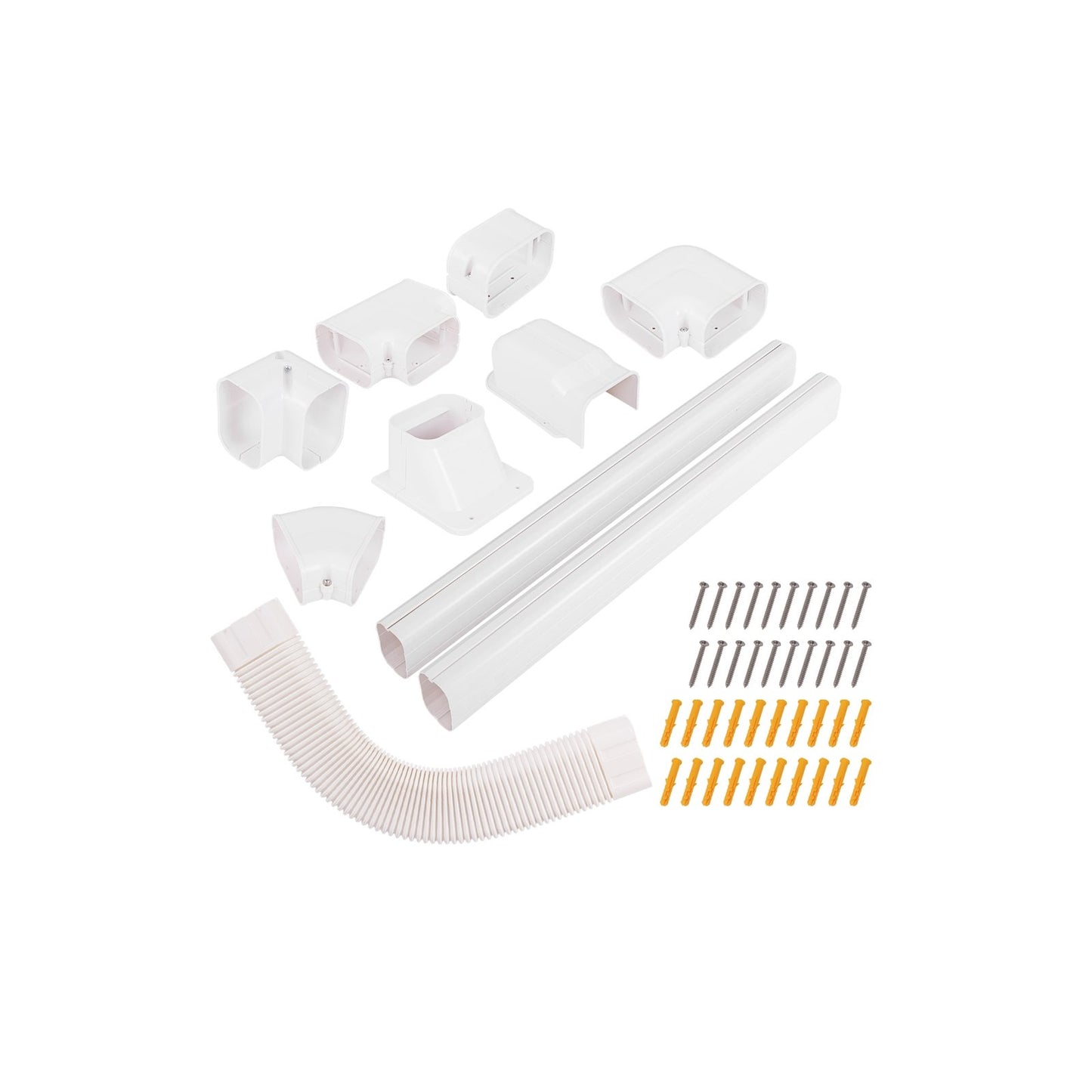 4 Inches W Mini Decorative PVC Slim Line Cover Kit, White Mini Split Air Conditioners White  at Gallery Canada