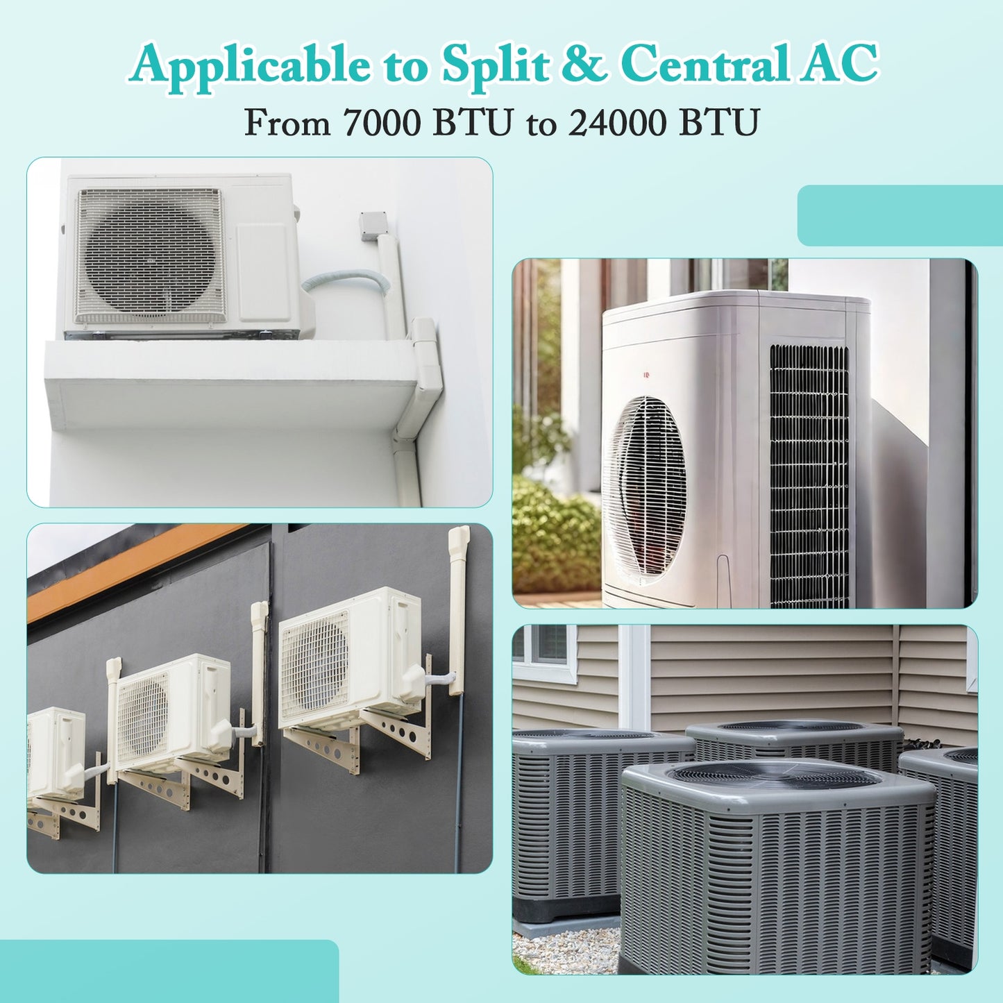 4 Inches W Mini Decorative PVC Slim Line Cover Kit, White Mini Split Air Conditioners   at Gallery Canada