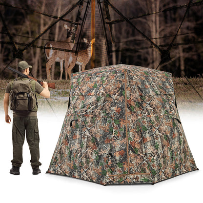 360° One Way See Through Ground Hunting Blind for Deer and Turkey Hunting, Camouflage Tents   at Gallery Canada