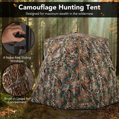 360° One Way See Through Ground Hunting Blind for Deer and Turkey Hunting, Camouflage Tents   at Gallery Canada