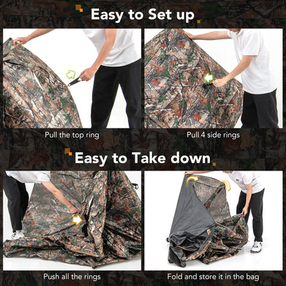 360° One Way See Through Ground Hunting Blind for Deer and Turkey Hunting, Camouflage Tents   at Gallery Canada