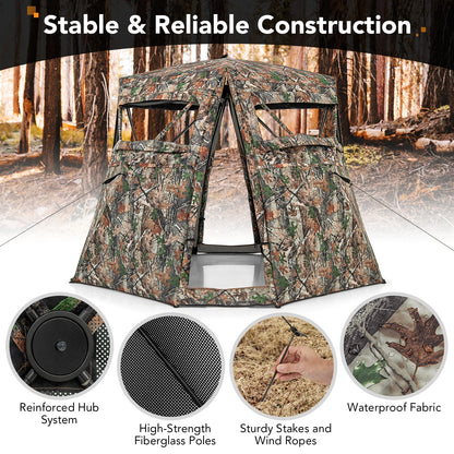 360° One Way See Through Ground Hunting Blind for Deer and Turkey Hunting, Camouflage Tents   at Gallery Canada