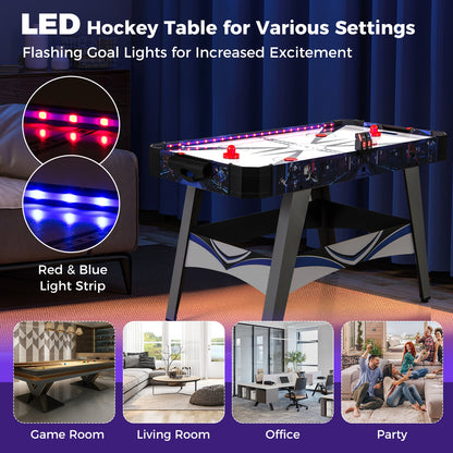 Air Powered Hockey Game Table with 2 Pushers and Pucks, Blue Game Room   at Gallery Canada