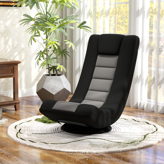 360° Swivel Gaming Chair with 4 Adjustable Position-Black and Gray, Black & Gray Gaming Chairs Black & Gray  at Gallery Canada