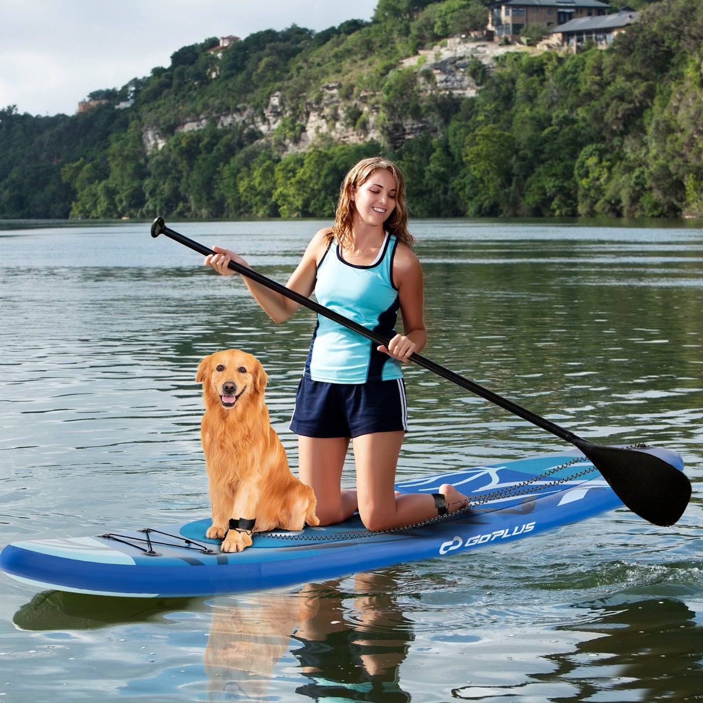 Inflatable Stand Up Paddle Board Sup Board with Premium SUP Accessories-S, Blue Surfing   at Gallery Canada