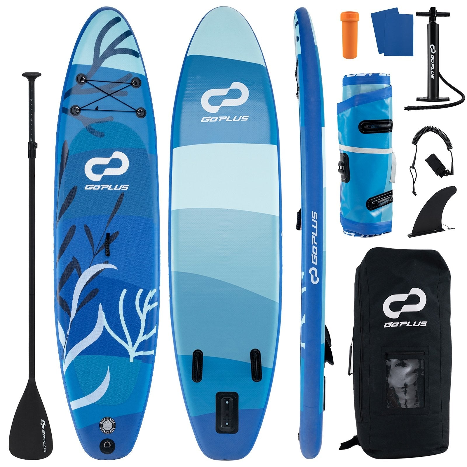 Inflatable Stand Up Paddle Board Sup Board with Premium SUP Accessories-S, Blue Surfing Blue  at Gallery Canada