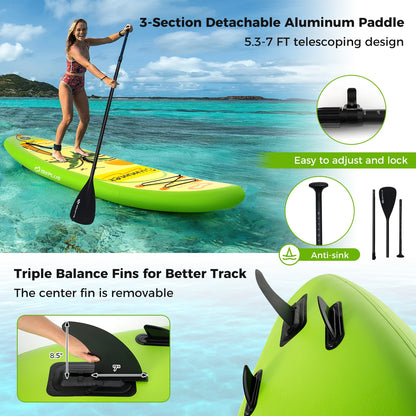 Inflatable Stand up Paddle Board iSUP Board Accessories with 3 Fins-S Surfing   at Gallery Canada