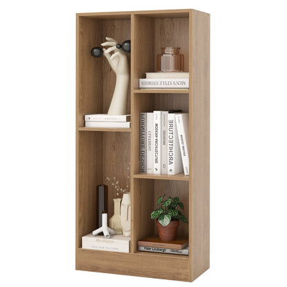 41 Inches 5-Cube Floor Bookcase with 2 Anti-Tipping Kits, Natural Bookcases   at Gallery Canada