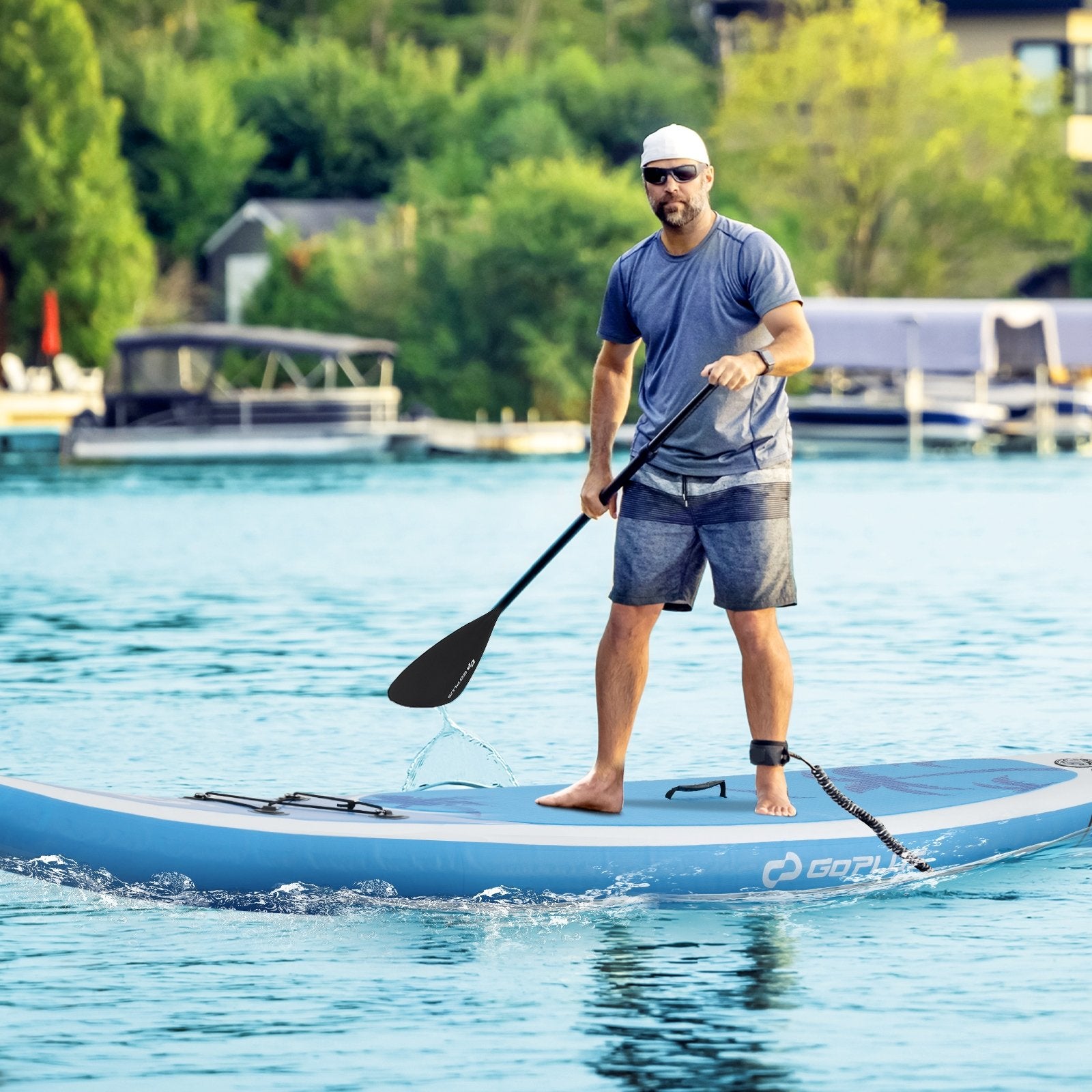 Inflatable Stand Up Paddle Board with Premium SUP Accessories-S, Blue Surfing   at Gallery Canada