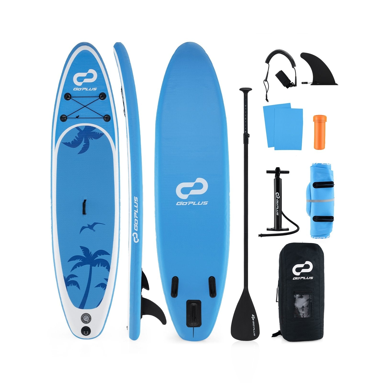 Inflatable Stand Up Paddle Board with Premium SUP Accessories-S, Blue Surfing Blue at Gallery Canada