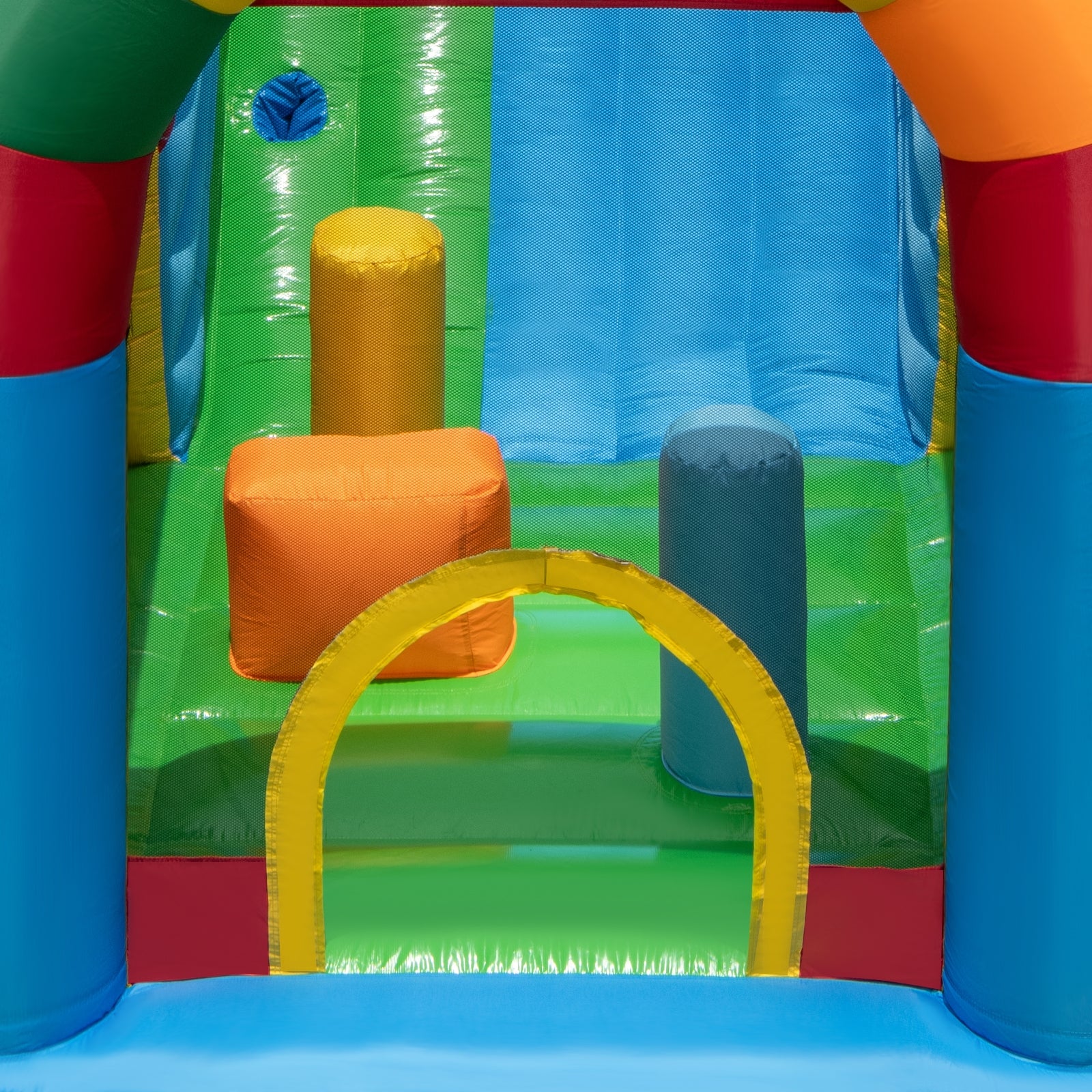 Inflatable Bounce House Obstacle Course with Ball Pit and Silde with 735W Blower, Multicolor Bounce House at Gallery Canada