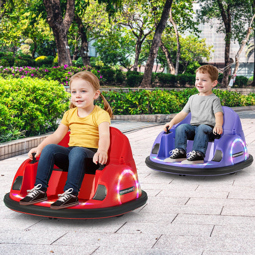 360° Ride on Bumper Car for Toddlers with Remote Control, Red