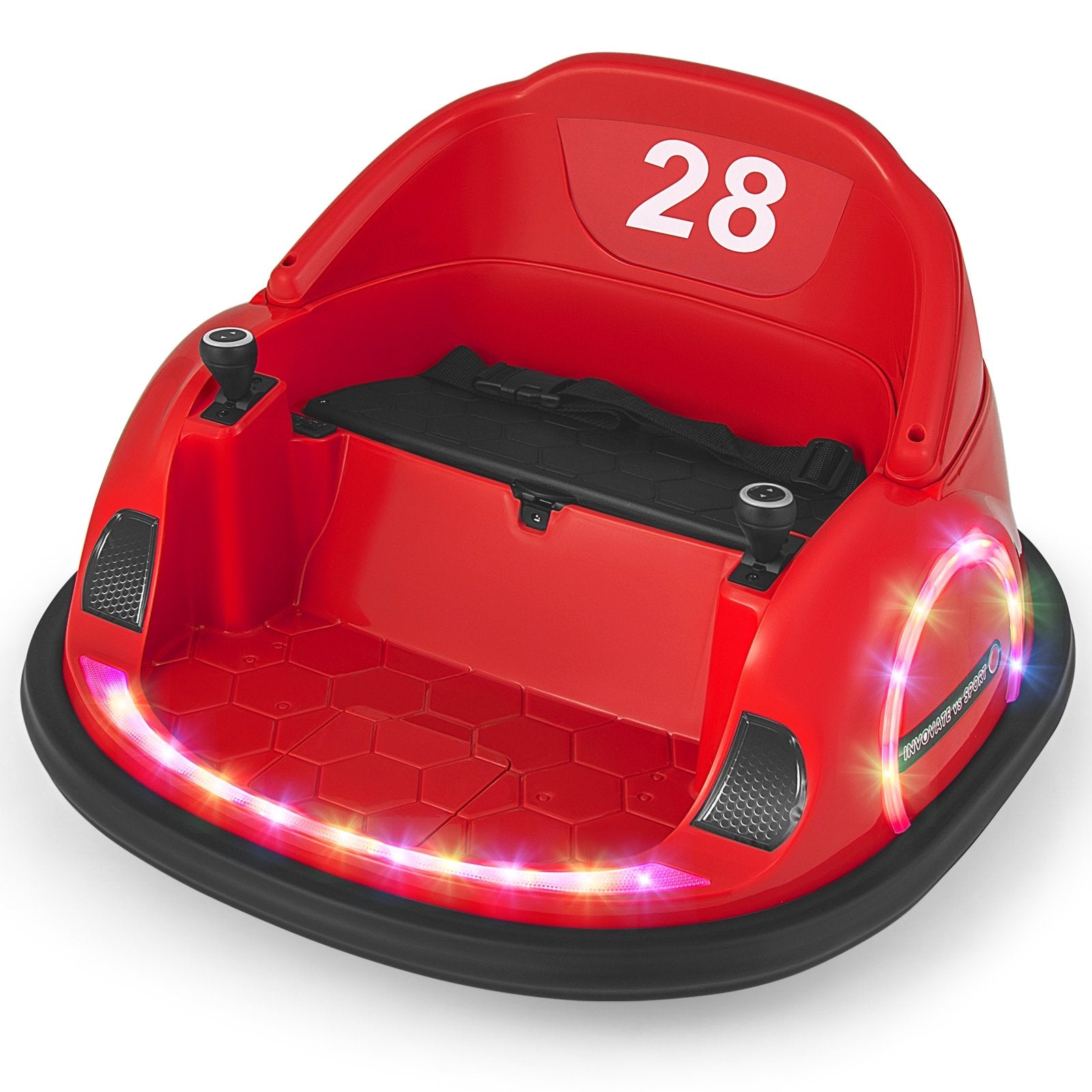 360° Ride on Bumper Car for Toddlers with Remote Control, Red Powered Ride On Toys Red  at Gallery Canada