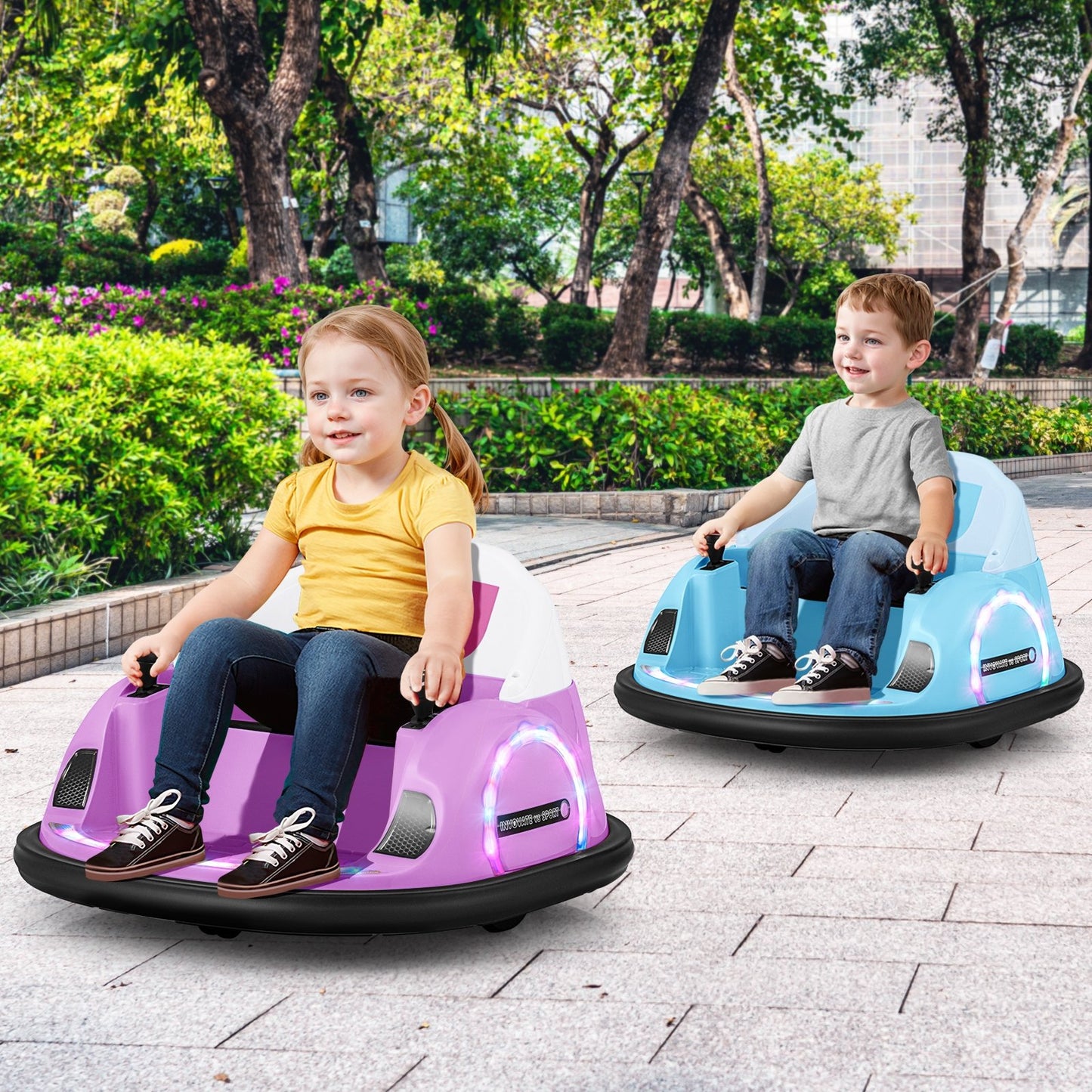 360° Ride on Bumper Car for Toddlers with Remote Control, Pink Powered Ride On Toys Pink  at Gallery Canada