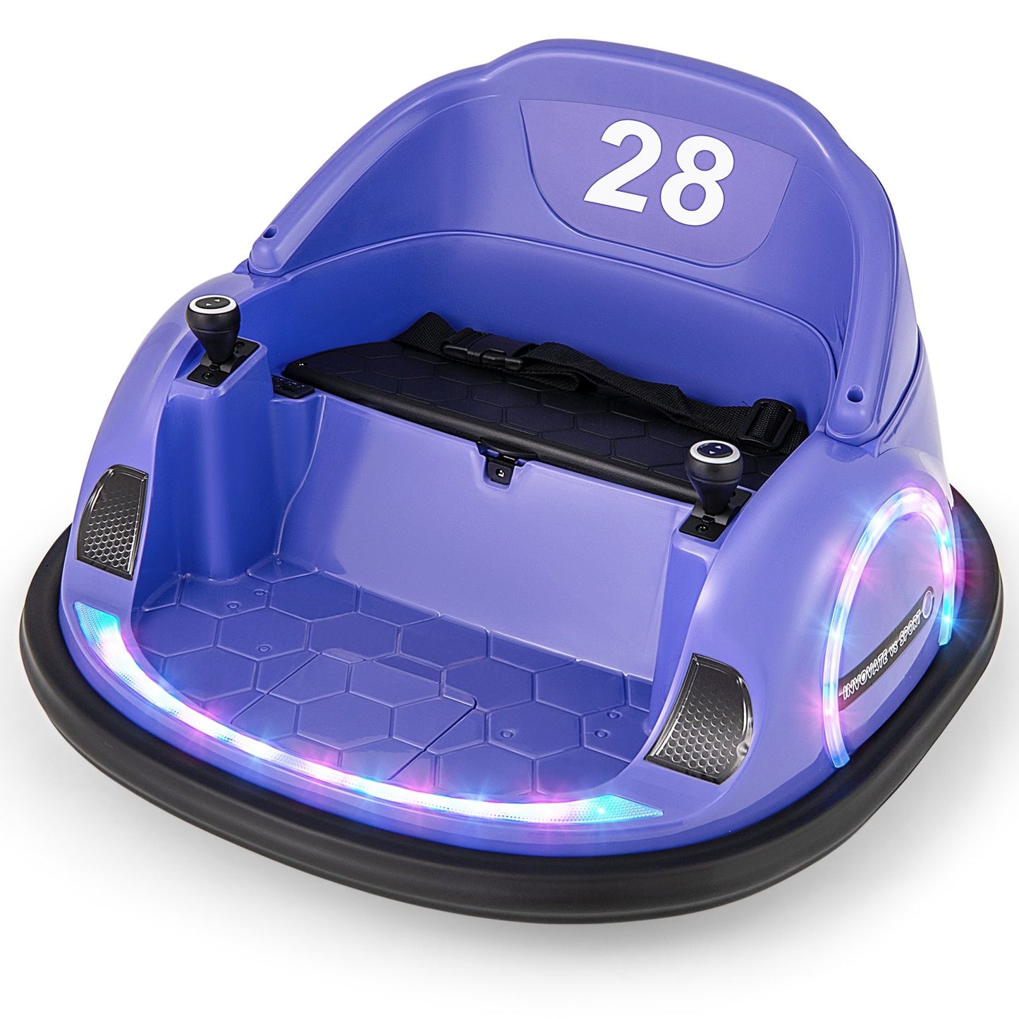 360° Ride on Bumper Car for Toddlers with Remote Control, Purple Powered Ride On Toys Purple  at Gallery Canada