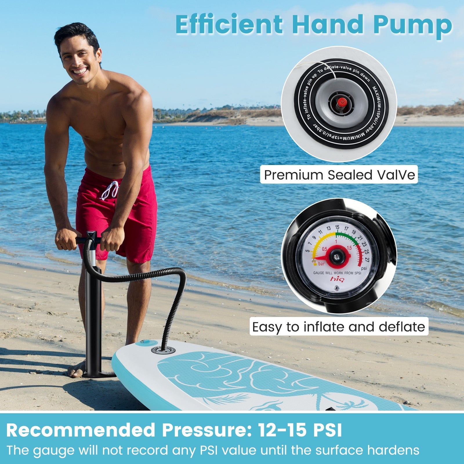 10/11 Feet Inflatable Stand Up Paddle Board with Premium SUP Accessories-S Water Sports at Gallery Canada