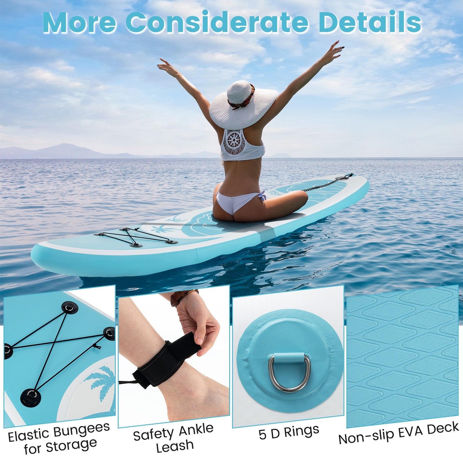 10/11 Feet Inflatable Stand Up Paddle Board with Premium SUP Accessories-S Water Sports at Gallery Canada