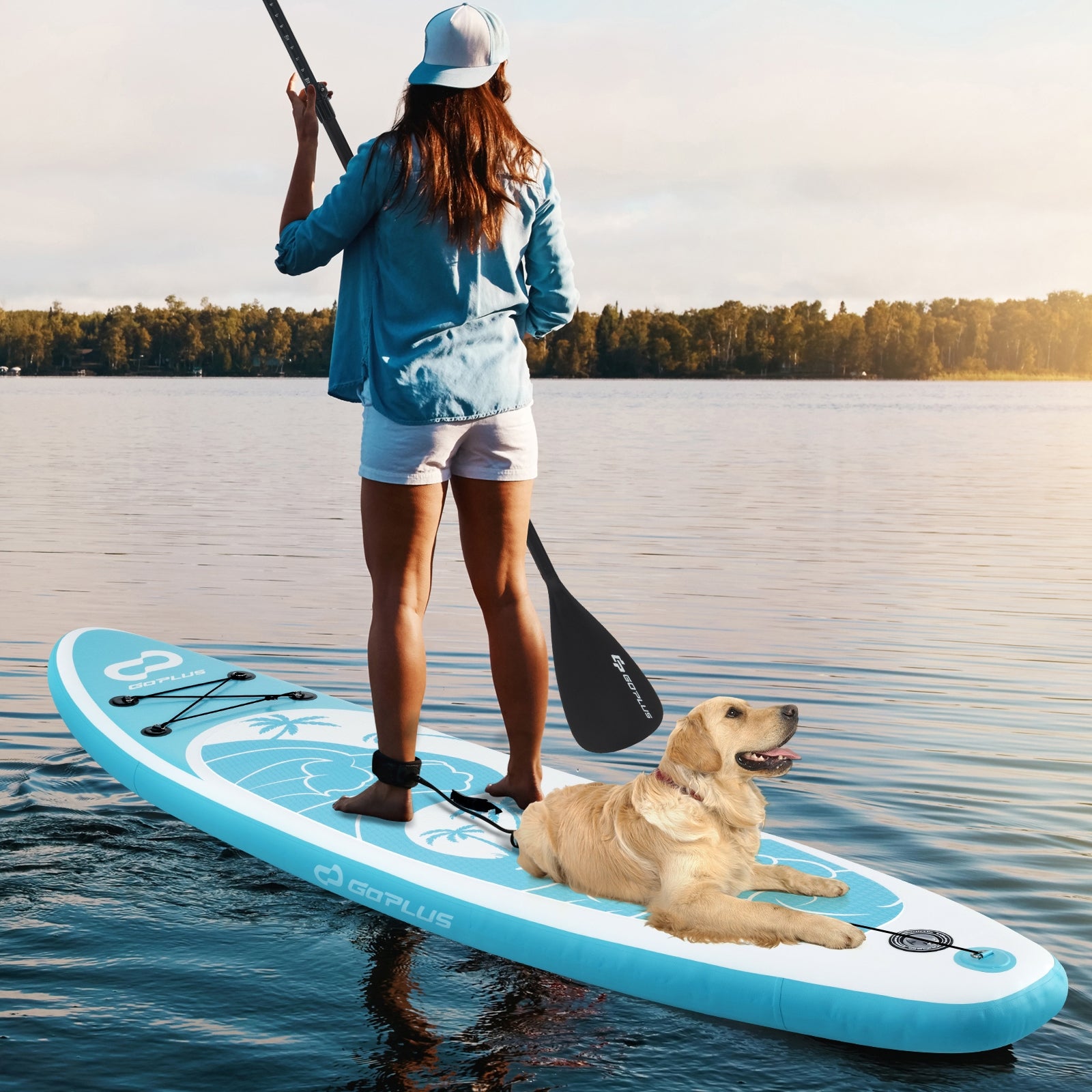 10/11 Feet Inflatable Stand Up Paddle Board with Premium SUP Accessories-L Water Sports   at Gallery Canada