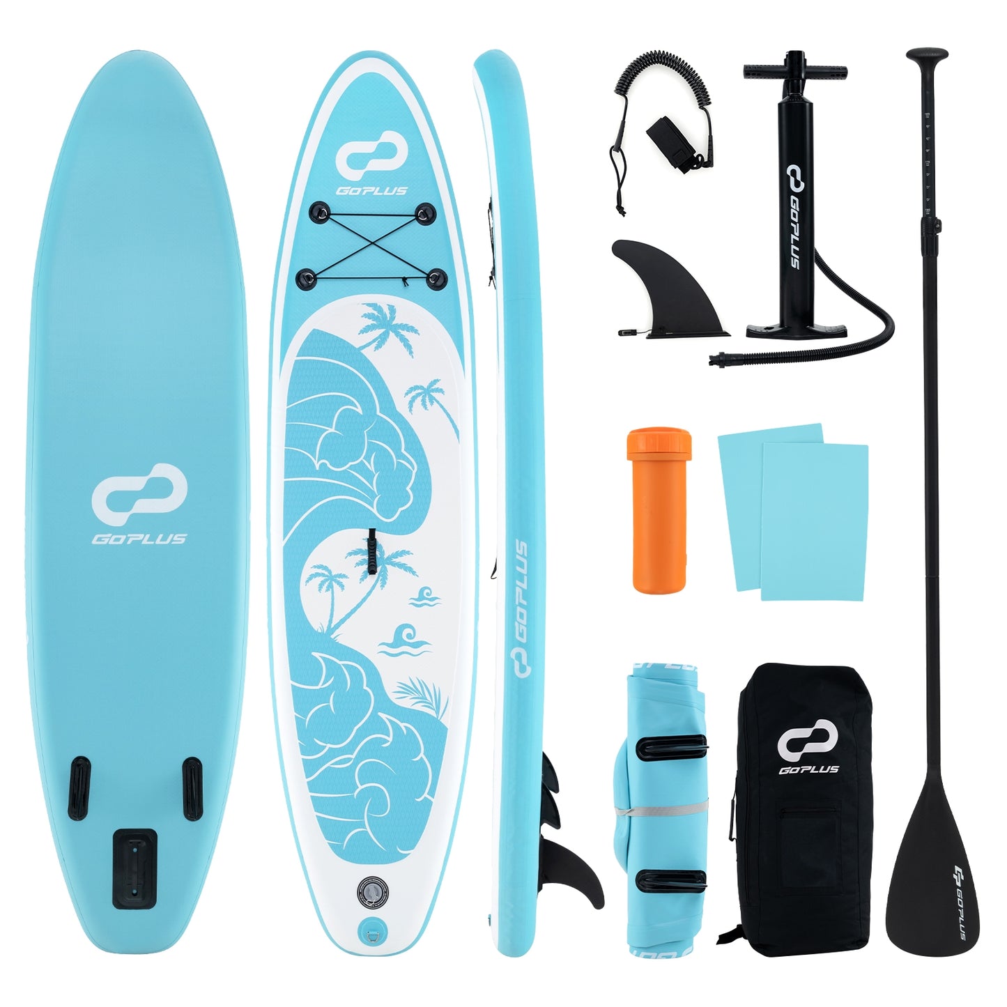 10/11 Feet Inflatable Stand Up Paddle Board with Premium SUP Accessories-L Water Sports Large  at Gallery Canada