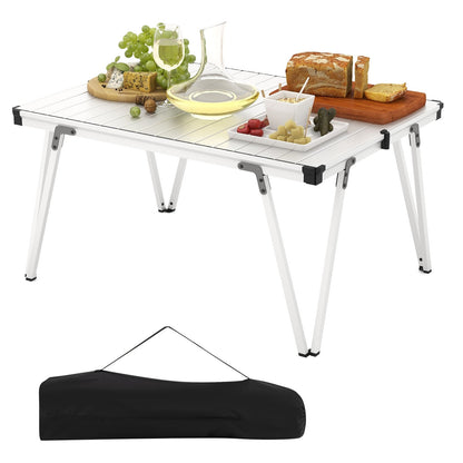 Folding Camping Table Picnic Table with Storage Bag and Waterproof Desktop, Silver Picnic Tables   at Gallery Canada