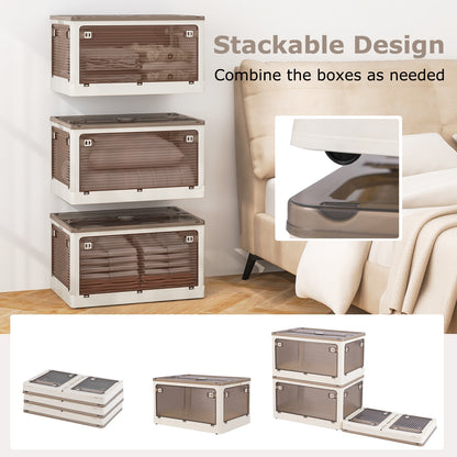 3-Pack Stackable Storage Bins with Lids with 5 Opening Ways-18 Gal, White Cabinets & Chests   at Gallery Canada