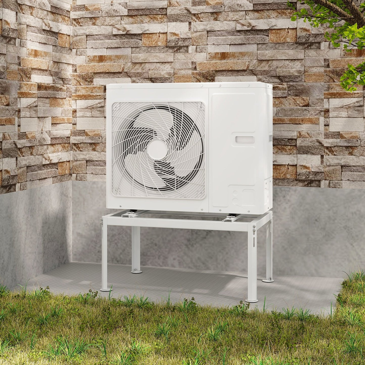 Mini Split Ground Stand  for 9000-36000 BTU Ductless Air Conditioner, White Mini Split Air Conditioners   at Gallery Canada