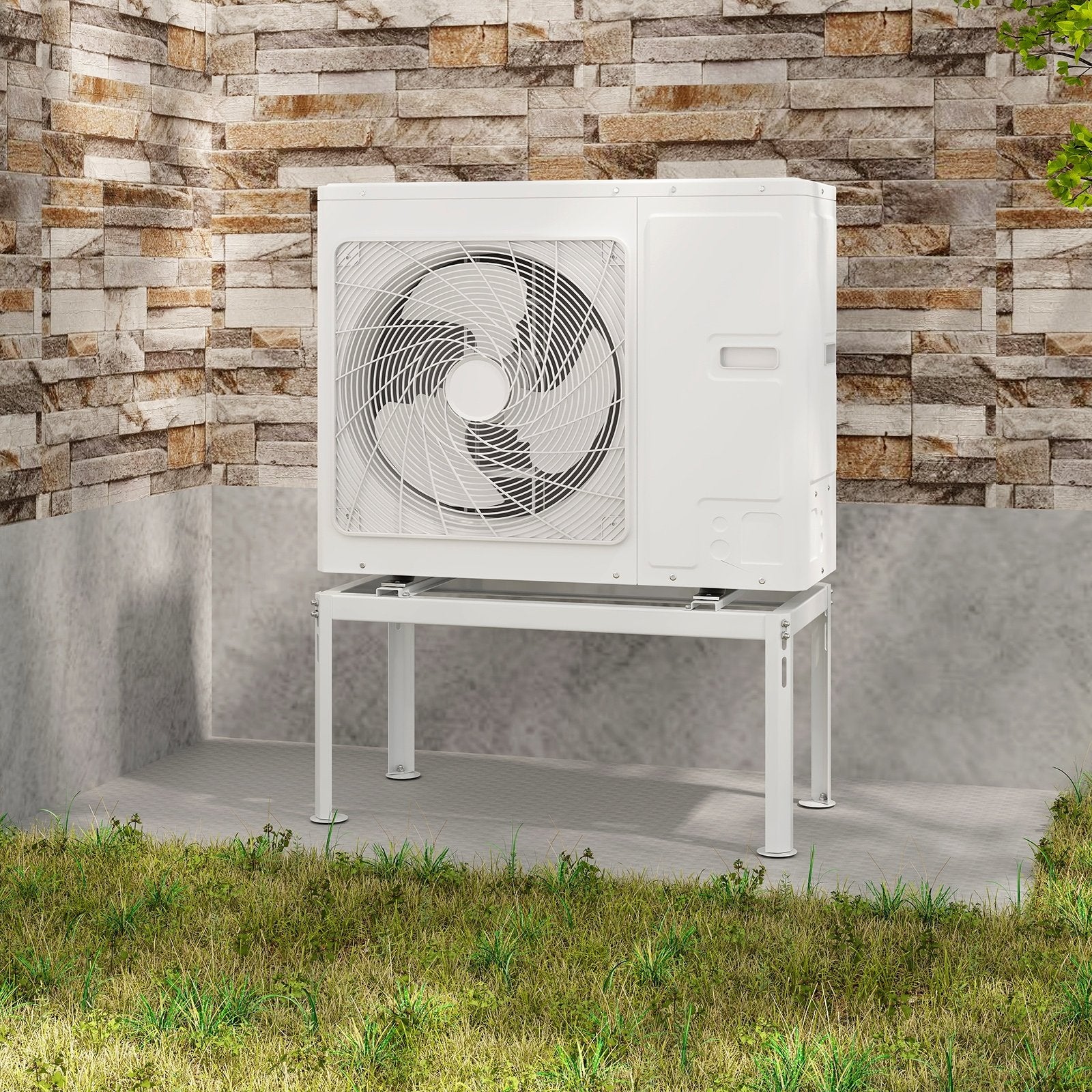 Mini Split Ground Stand  for 9000-18000 BTU Ductless Air Conditioner, White Mini Split Air Conditioners   at Gallery Canada