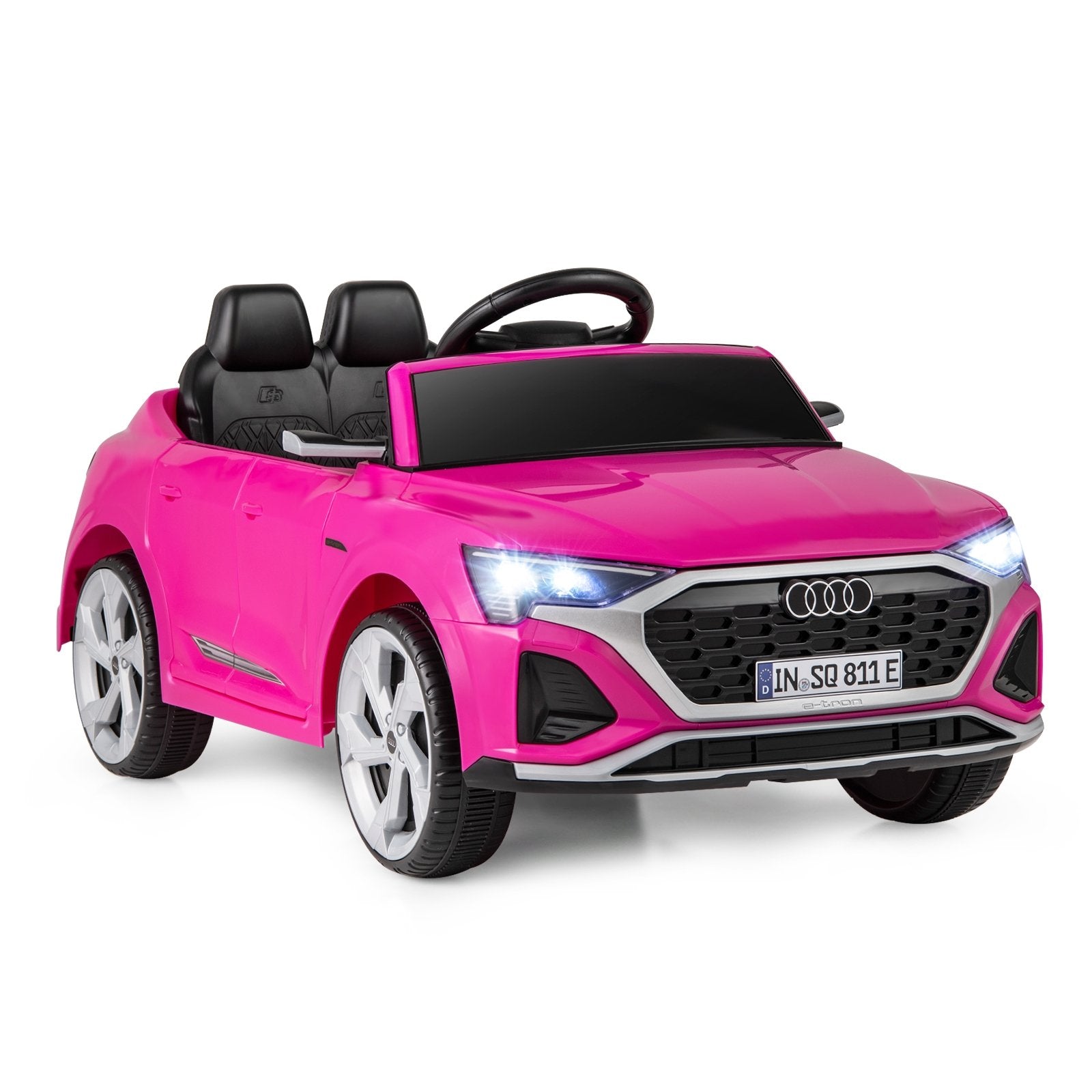 12V Kids Ride on Car Licensed Audi SQ8 with Remote Control and 3 Speeds, Pink Powered Ride On Toys   at Gallery Canada