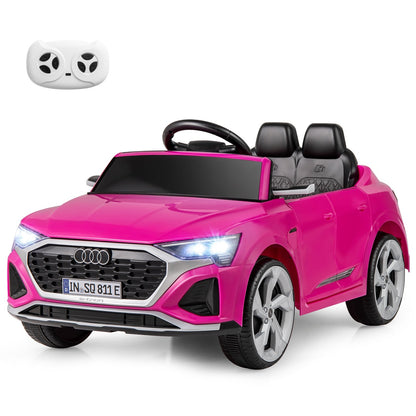 12V Kids Ride on Car Licensed Audi SQ8 with Remote Control and 3 Speeds, Pink Powered Ride On Toys   at Gallery Canada