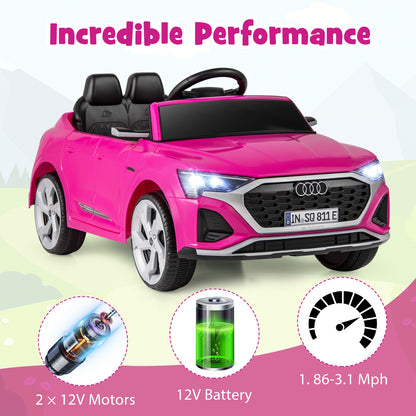 12V Kids Ride on Car Licensed Audi SQ8 with Remote Control and 3 Speeds, Pink Powered Ride On Toys   at Gallery Canada