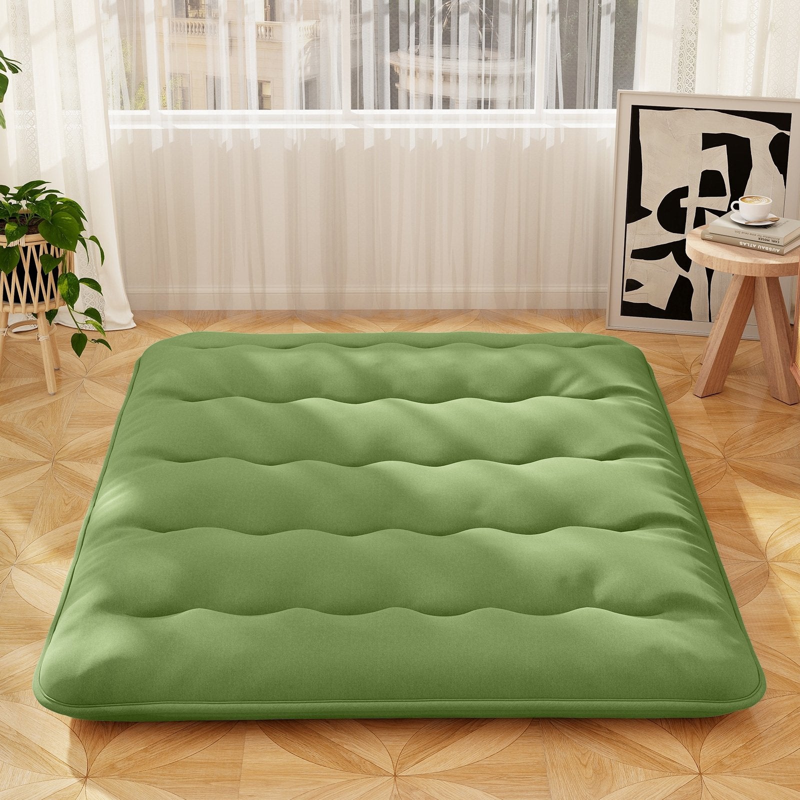 Floor Mattress with Washable Cover and Carry Bag-Queen Size, Green Mattresses   at Gallery Canada