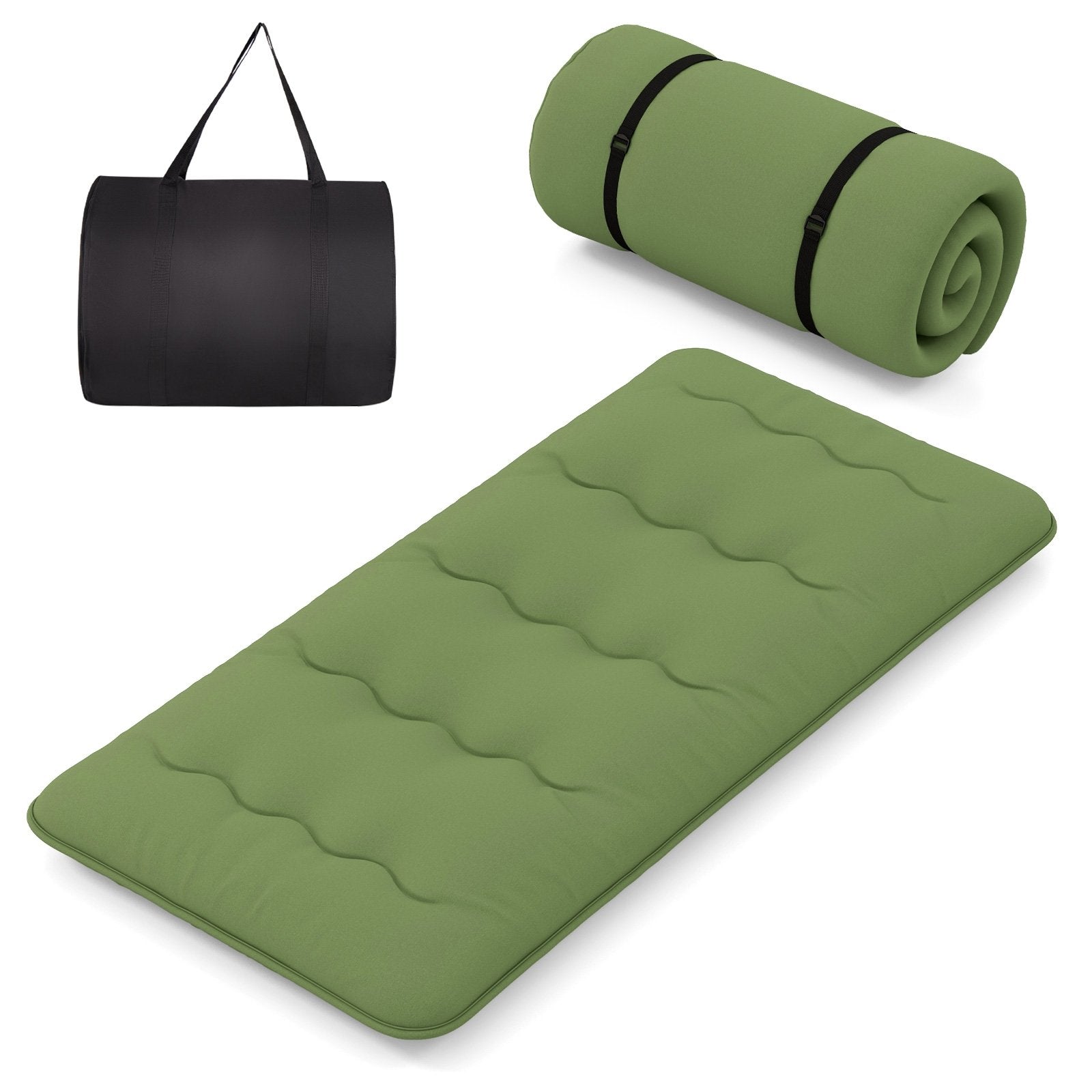 Floor Mattress with Washable Cover and Carry Bag-Twin Size, Green Mattresses   at Gallery Canada