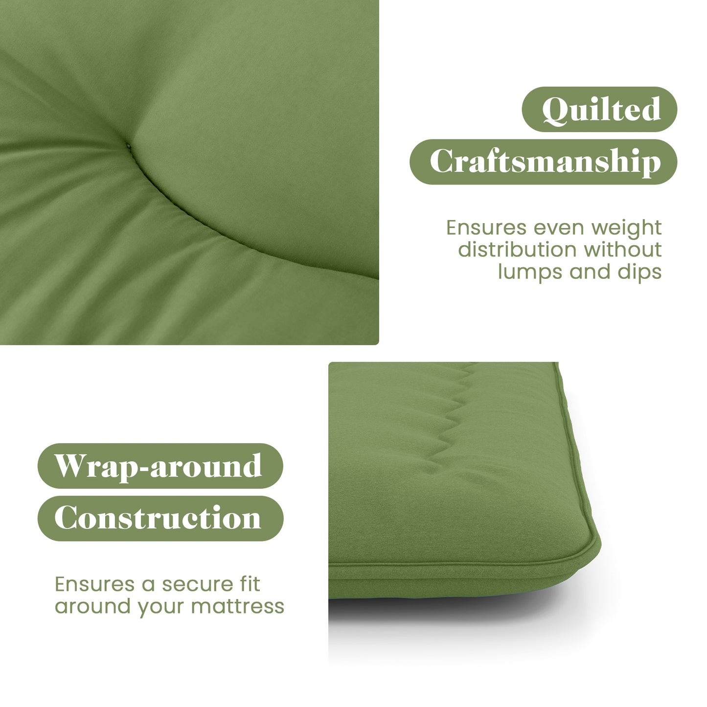 Floor Mattress with Washable Cover and Carry Bag-Twin Size, Green Mattresses   at Gallery Canada